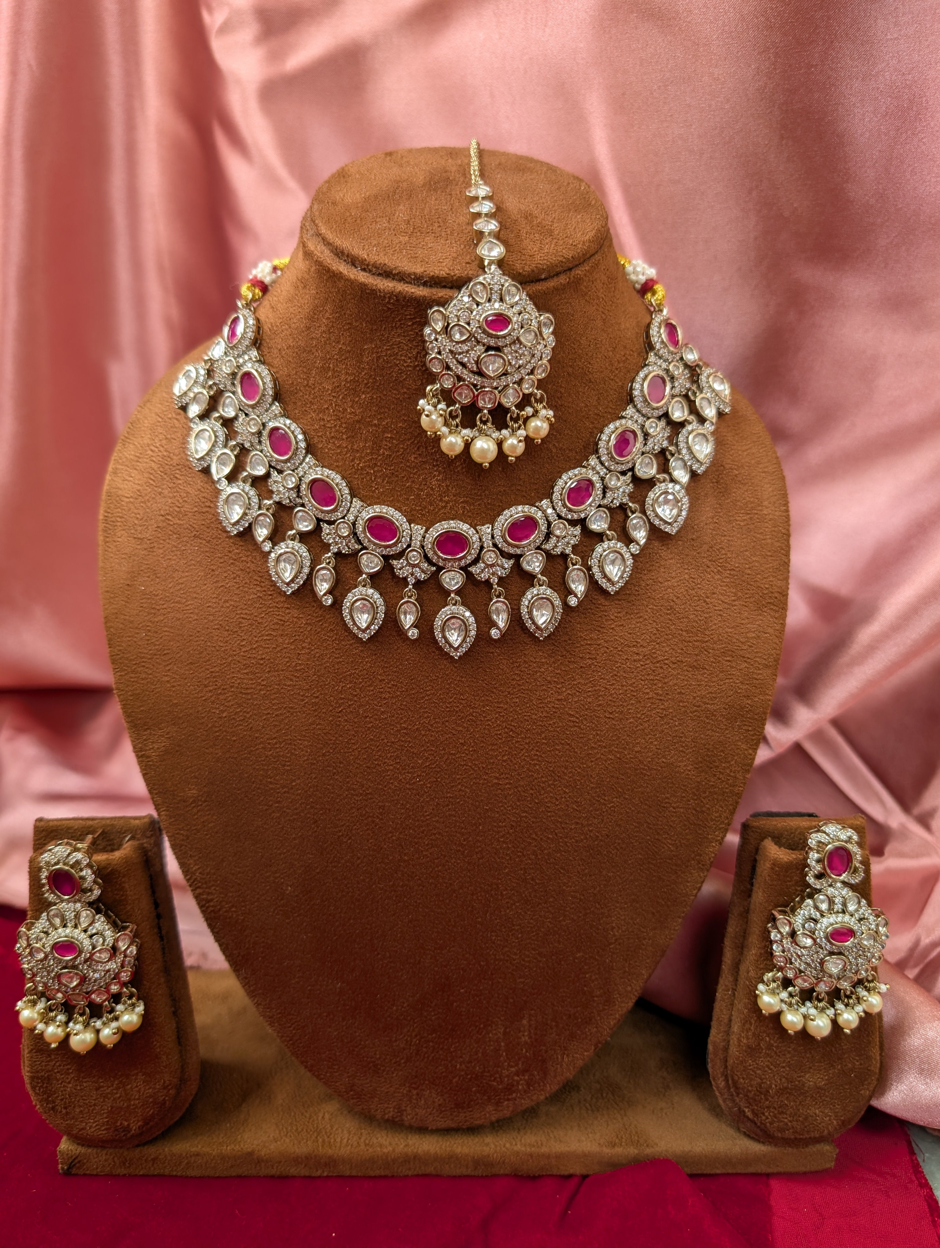 Ruby Drop Choker Set