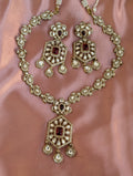 Royal Ruby Polki Necklace Set