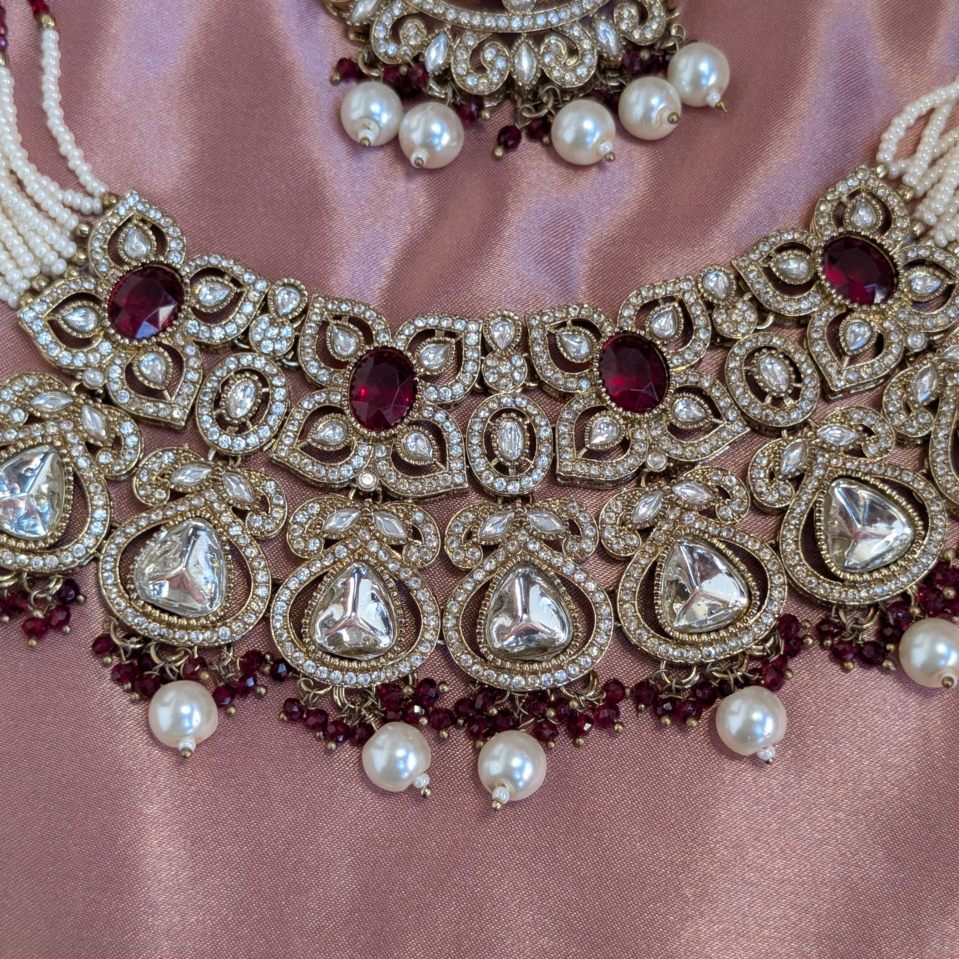 Sitara Pearl Polki Necklace Set